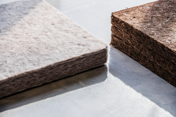 Close-up of high and low density felt samples (ID#3)